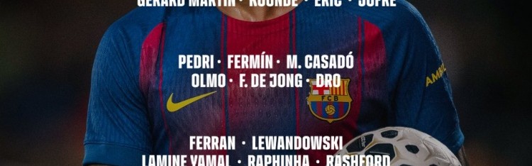 开云体育官方网址-巴萨客战巴列卡诺大名单：莱万、亚马尔、拉什福德在列