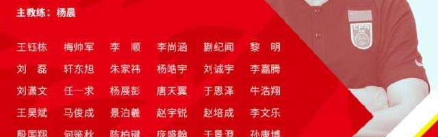 开云体育网页版入口-足协公布U16国少45人集训名单 杨晨挂帅海埂集训