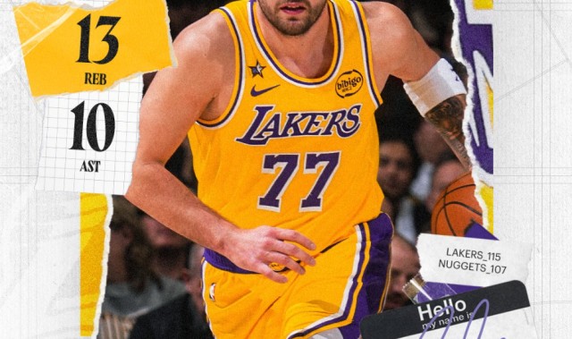 轰38+13+10创纪录！湖蜜高呼东契奇世界最强 詹姆斯：向他致敬